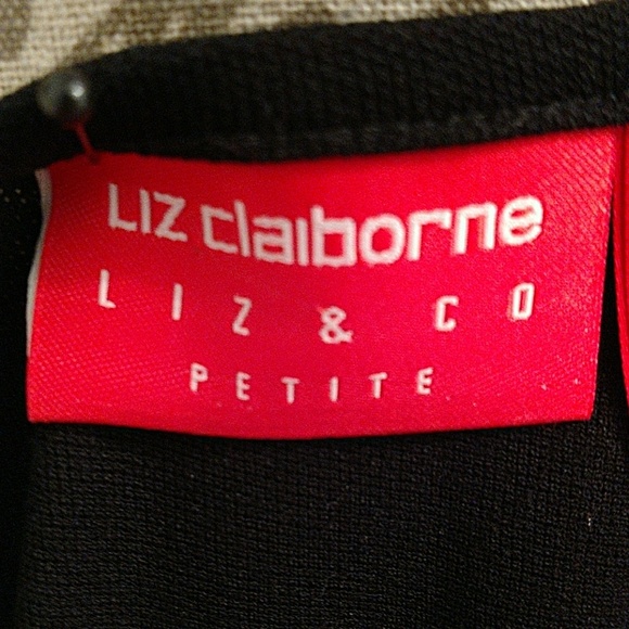 🎀Liz Claiborne Petites black stretch dress Sz S - Picture 5 of 7